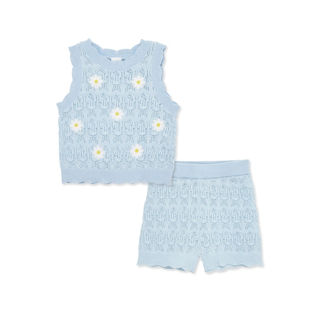 【Little Me】雛菊花邊背心上衣/褲子