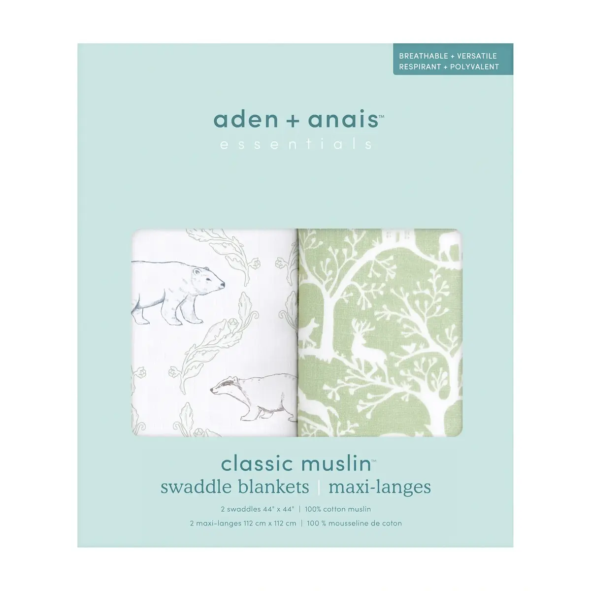 【Aden & Anais】經典多功能包巾2入/綠野仙蹤