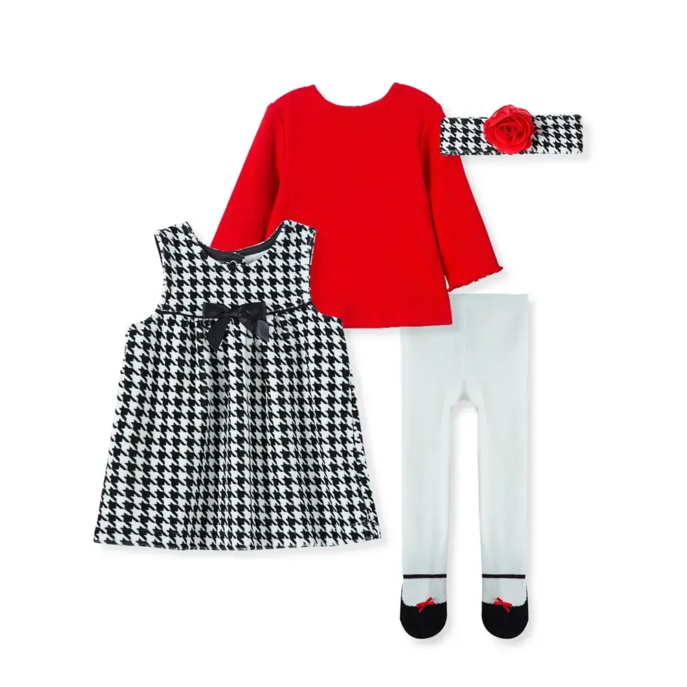 【Little Me】玫瑰上衣/背心裙/褲襪/髮帶