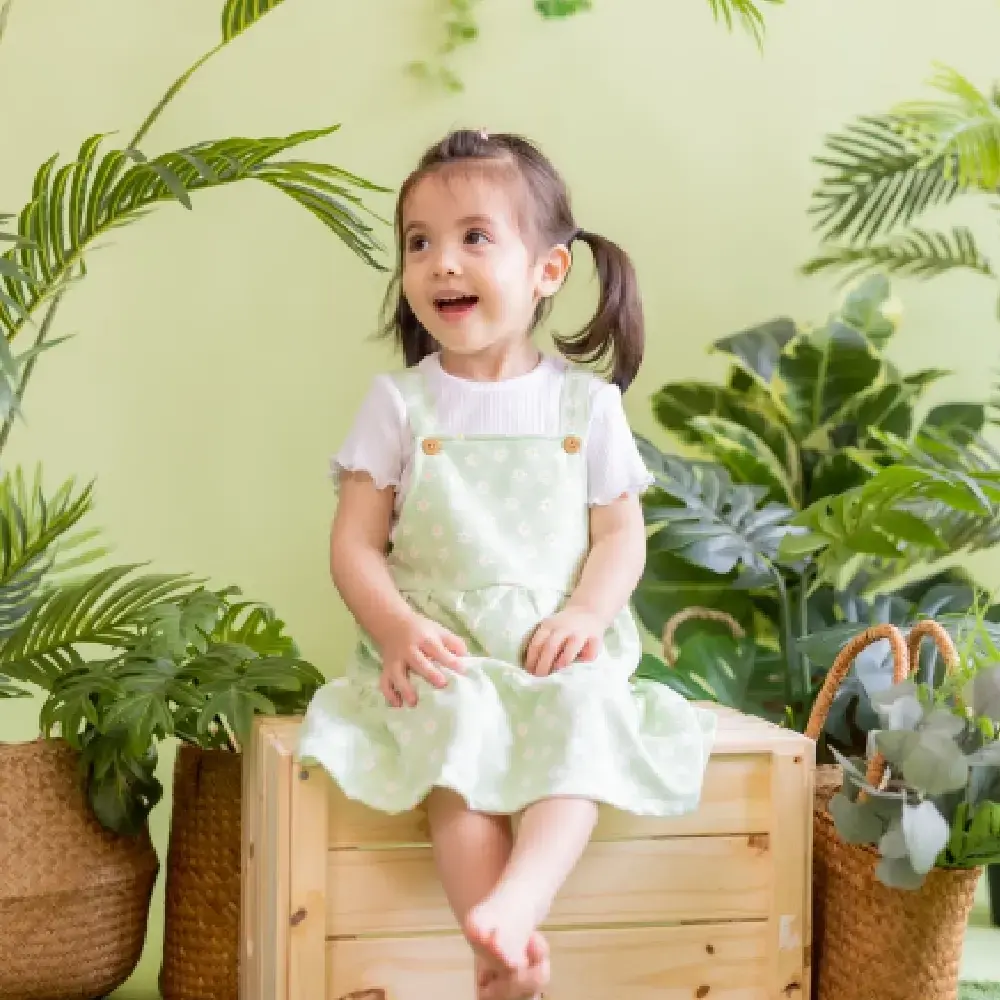 【Little Me】雛菊吊帶裙組