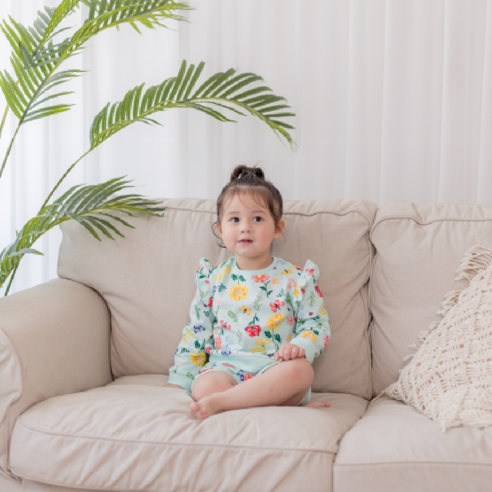 【Little Me】花園運動上衣/短褲二件組