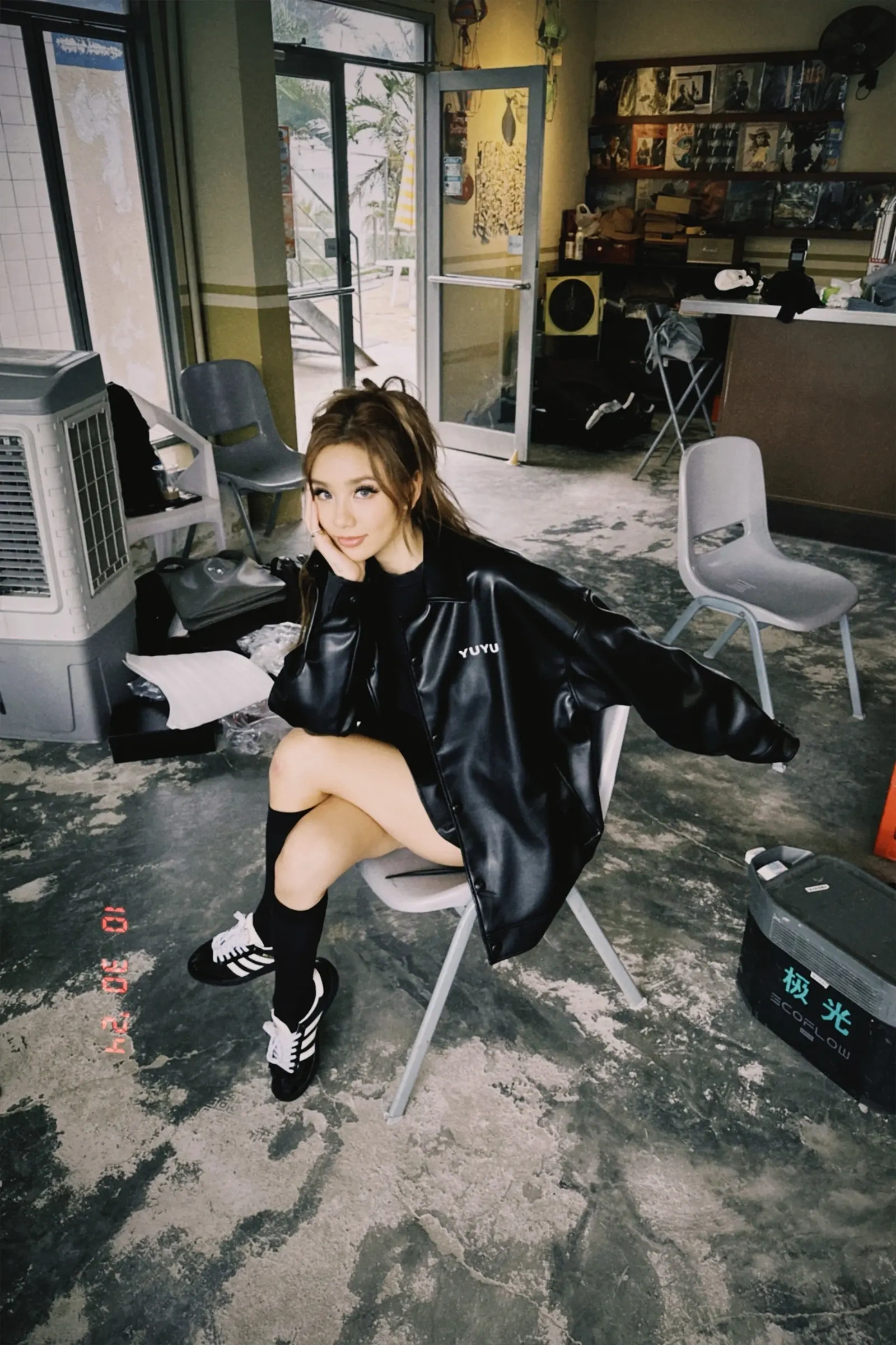 【YOURNUS】Crack Varsity Leather Jacket YOURNUS】Crack Varsity Leather Jacket (YOURNUS/レザー