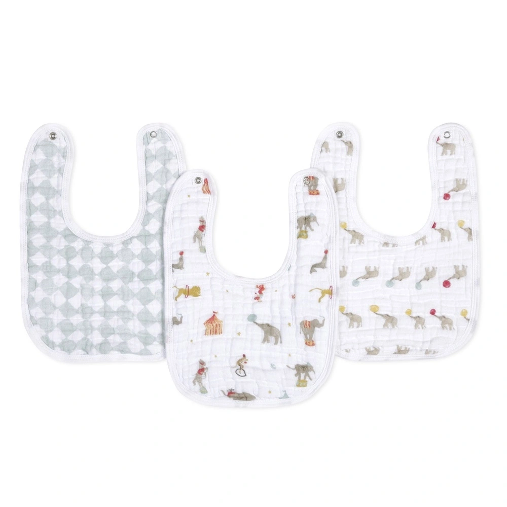 【Aden & Anais】經典圍兜3入/大象馬戲團