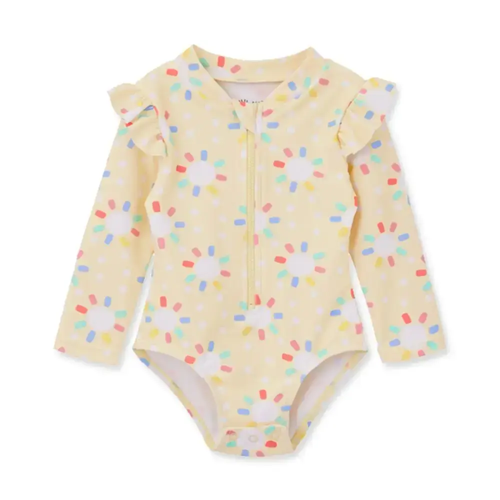 【Little Me】陽光長袖連身防護泳裝