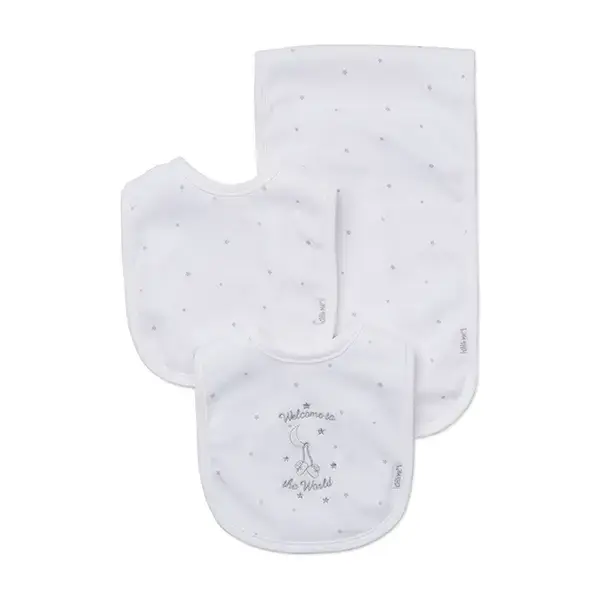 【Little Me】歡迎圍兜二入/ 拍嗝巾