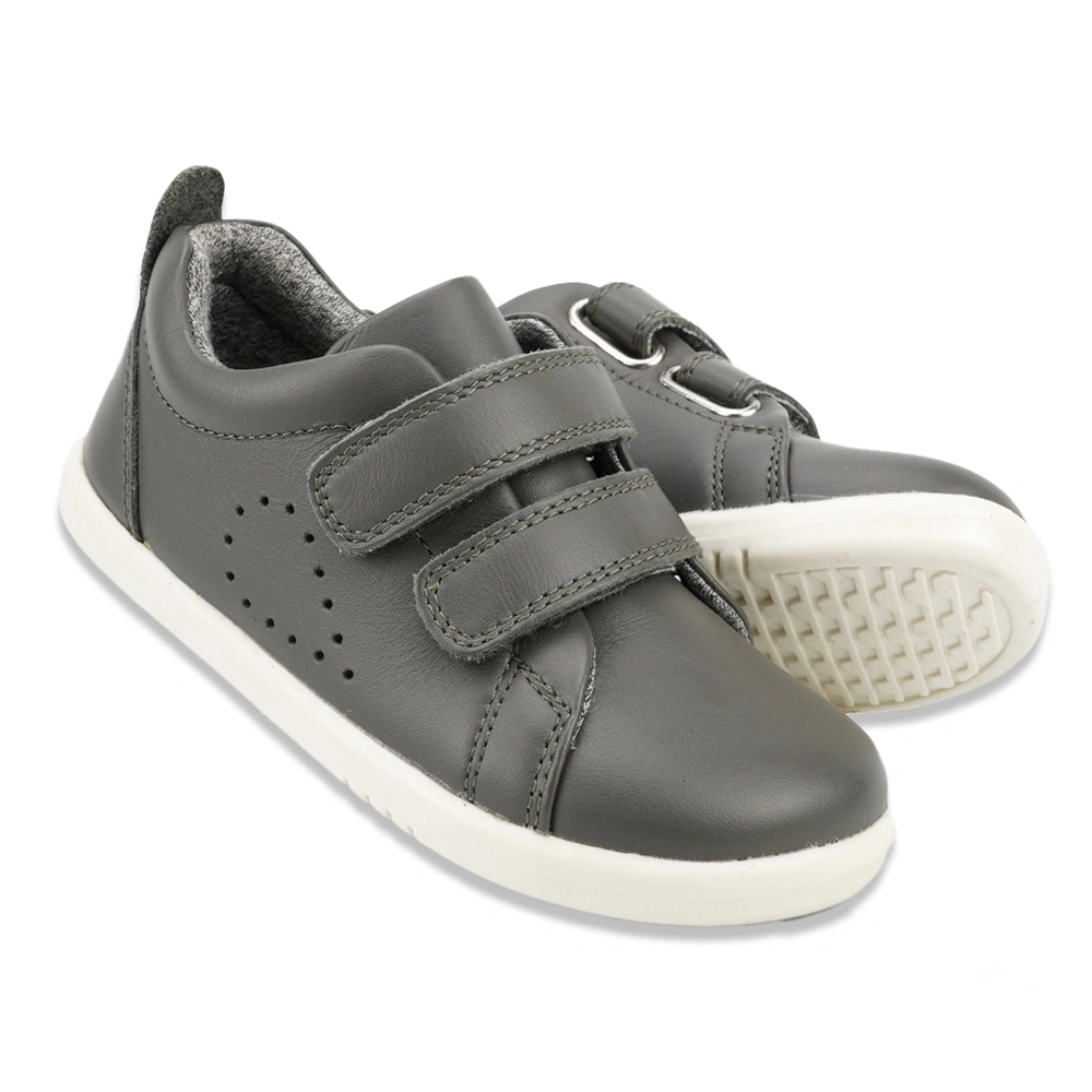 【BOBUX】真皮兒童運動鞋GrassCourt煙霧灰