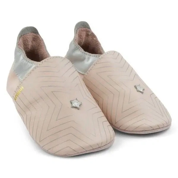 【BOBUX】真皮寶寶成長鞋/幾何星星/粉色