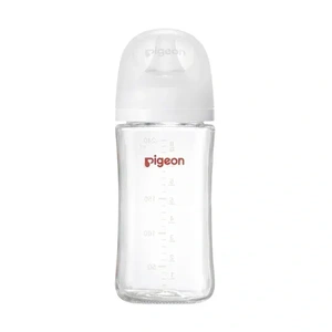 【Pigeon貝親】第三代母乳實感玻璃奶瓶240ml/純淨白