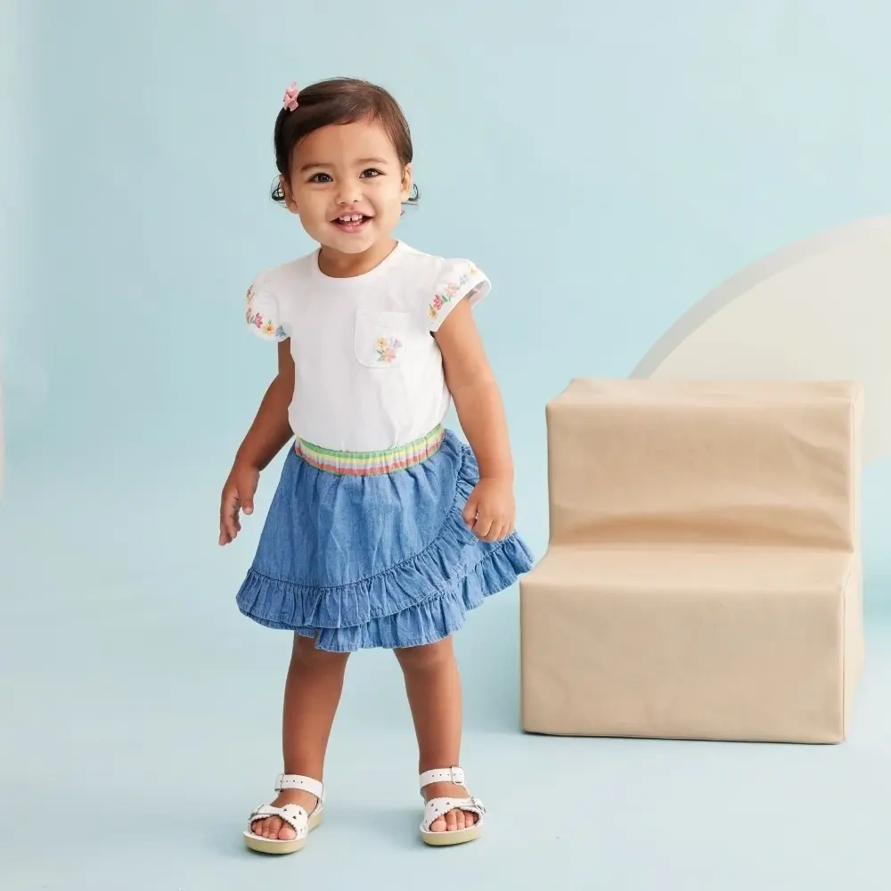 【Little Me】繡花花邊上衣/裙子