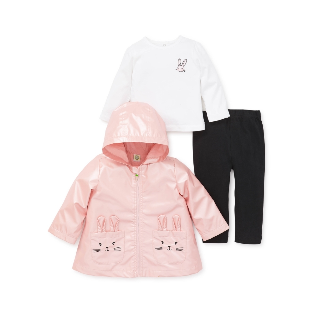 【Little Me】小兔上衣/長褲/外套3件組