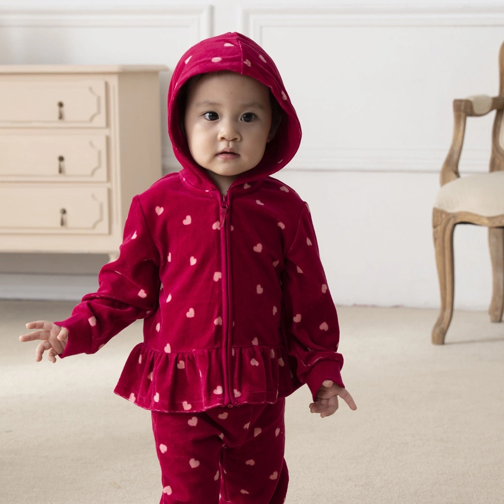 【Little Me】愛心連帽外套/褲子