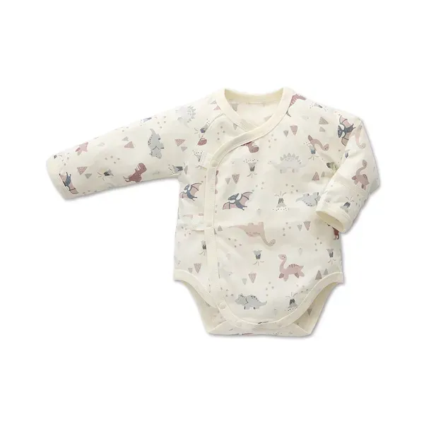 【Baby City娃娃城】美棉長袖初生連身衣/恐龍世界