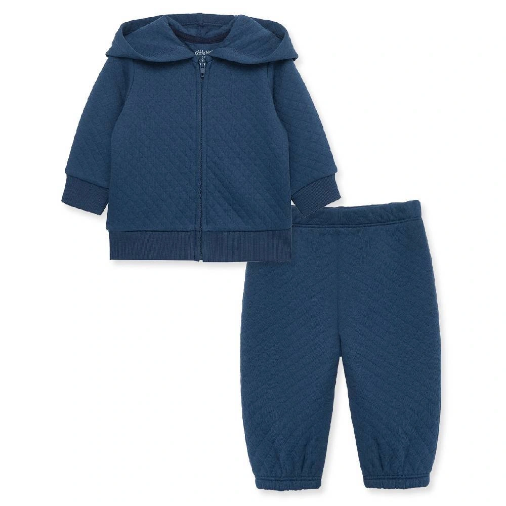 【Little Me】藍色連帽外套/褲子