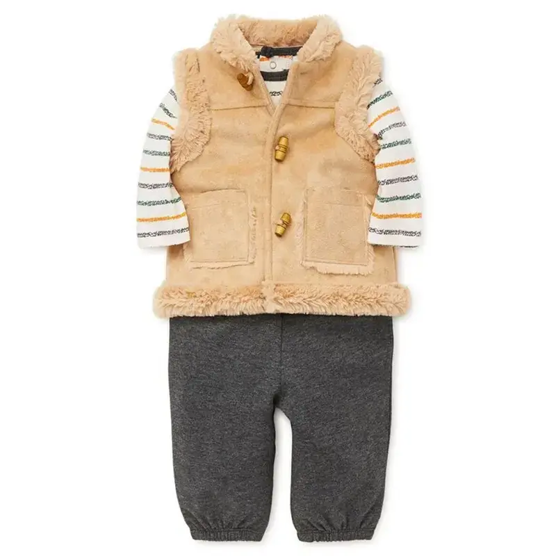 【Little Me】狐狸背心＋連身衣＋褲3件組