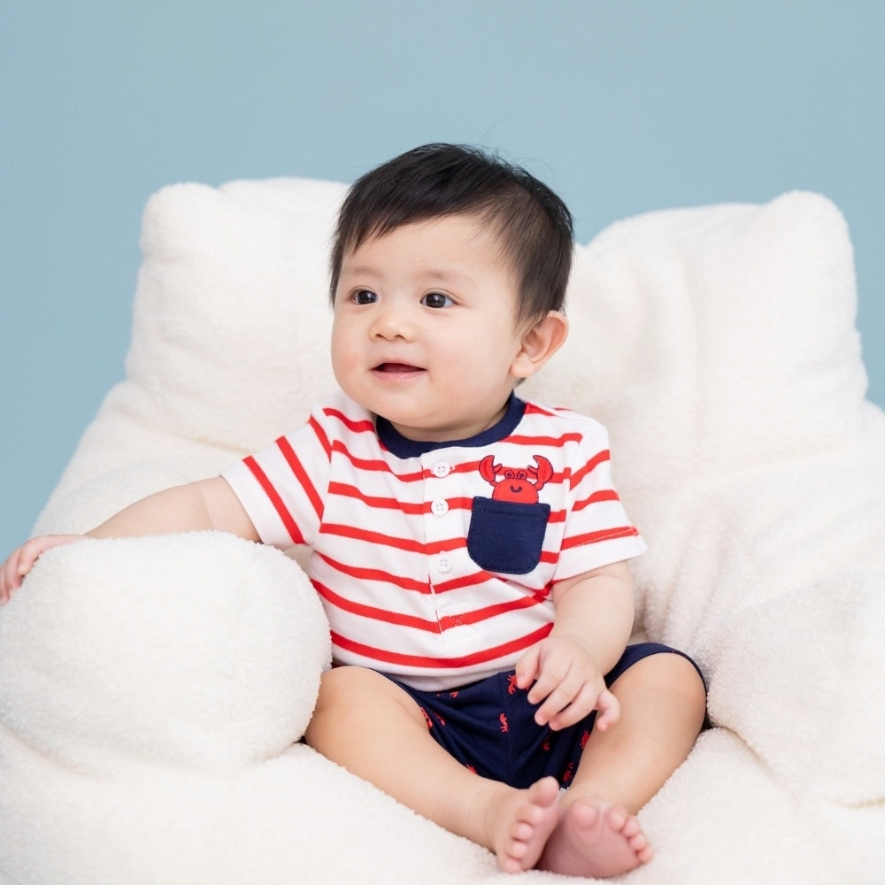 【Little Me】螃蟹短袖連身衣/褲子