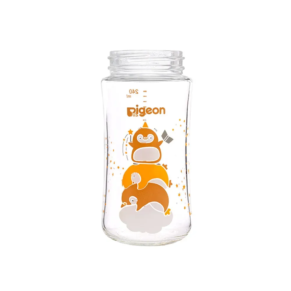 【Pigeon貝親】第三代寬口玻璃奶瓶(空瓶)240ml/魔法派對