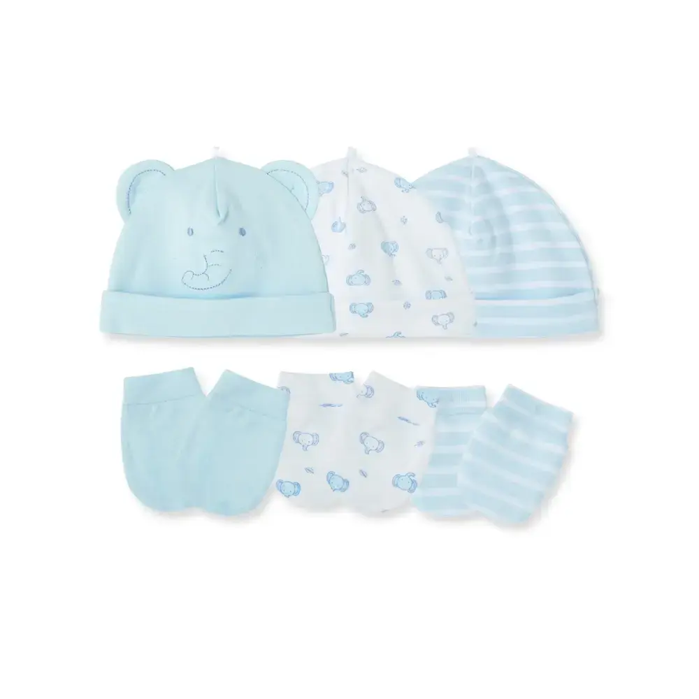 【Little Me】男大象帽子/手套六入組