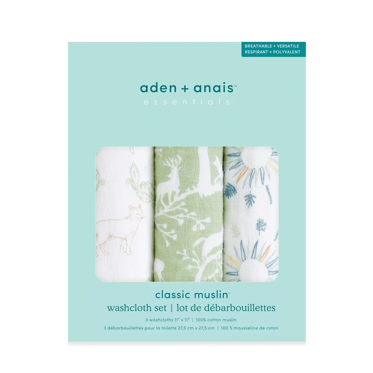 【Aden & Anais】經典方巾3入/綠野仙蹤