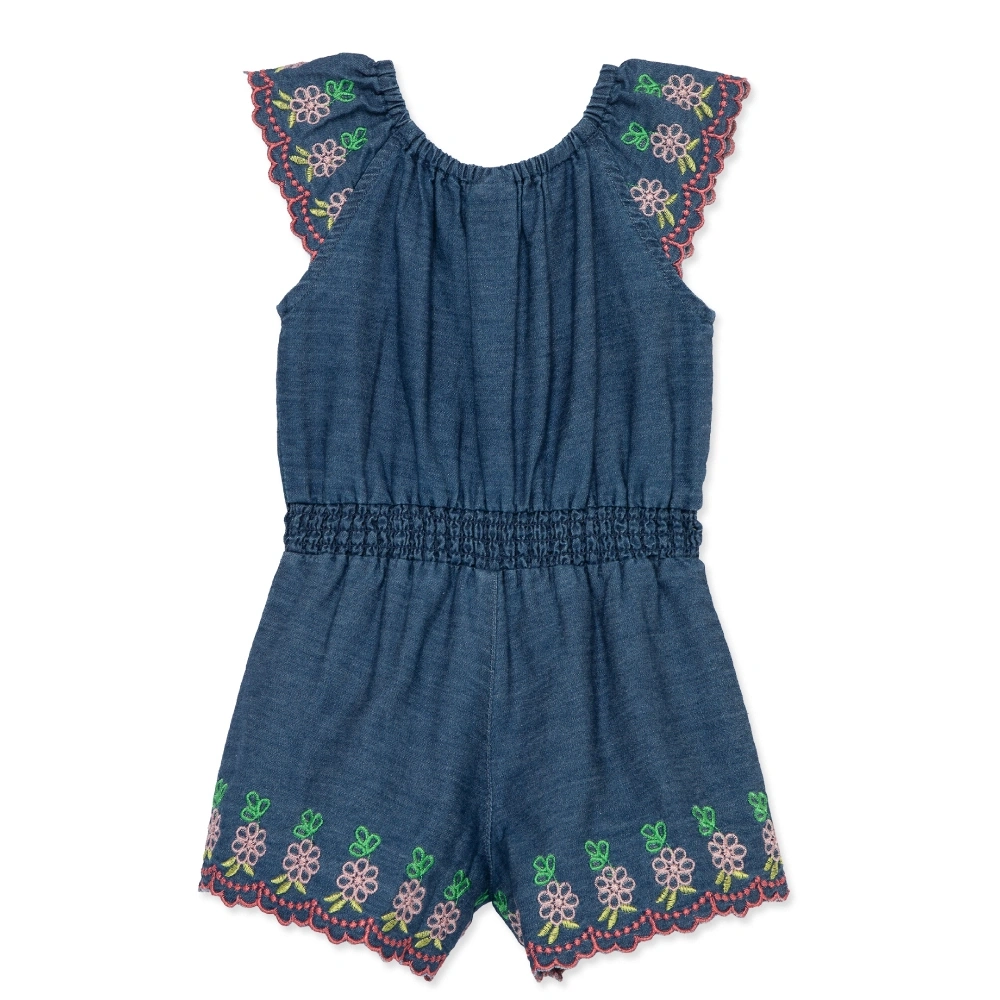 【Little Me】牛仔鬆緊連身褲