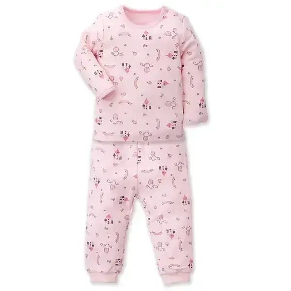 【Baby City娃娃城】美棉長袖套裝/公主粉