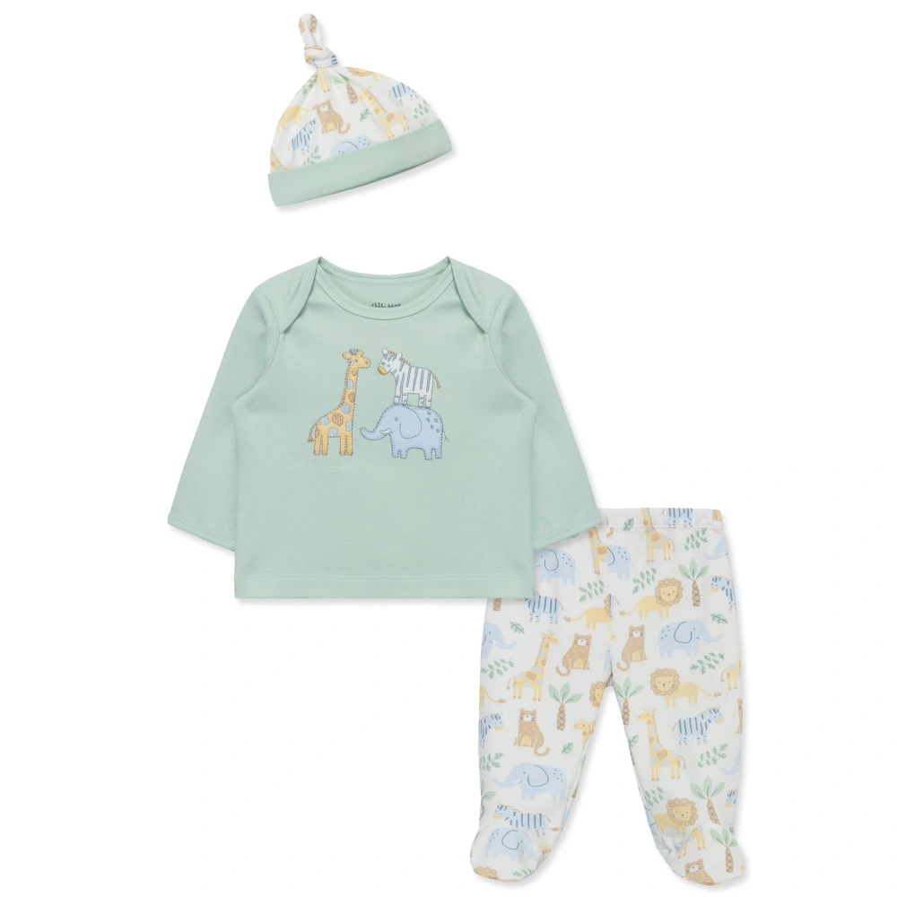 【Little Me】叢林上衣/連腳褲/帽子