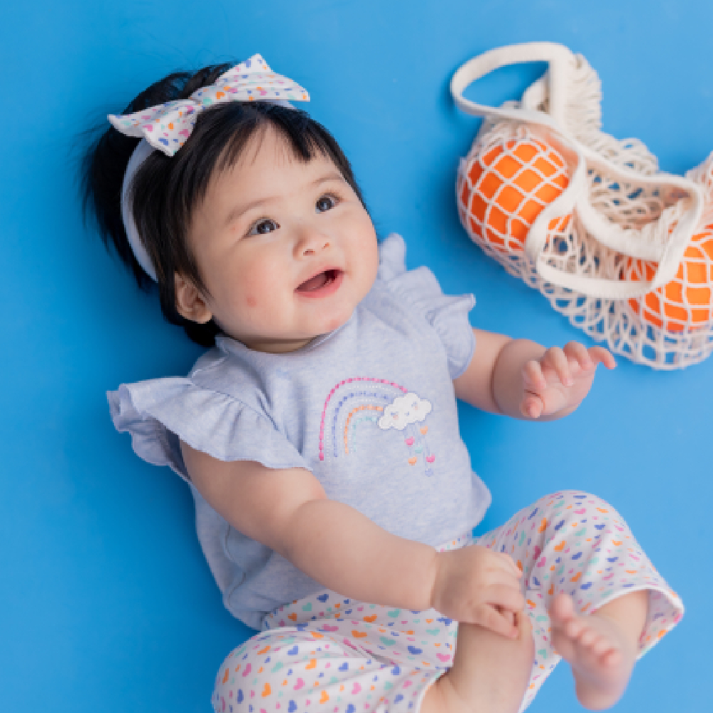 【Little Me】彩虹連身衣/長褲/髮帶