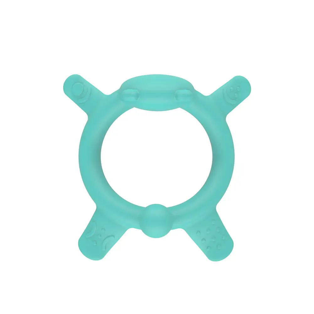 【Pigeon貝親】呼呼熊矽膠固齒器(綠)