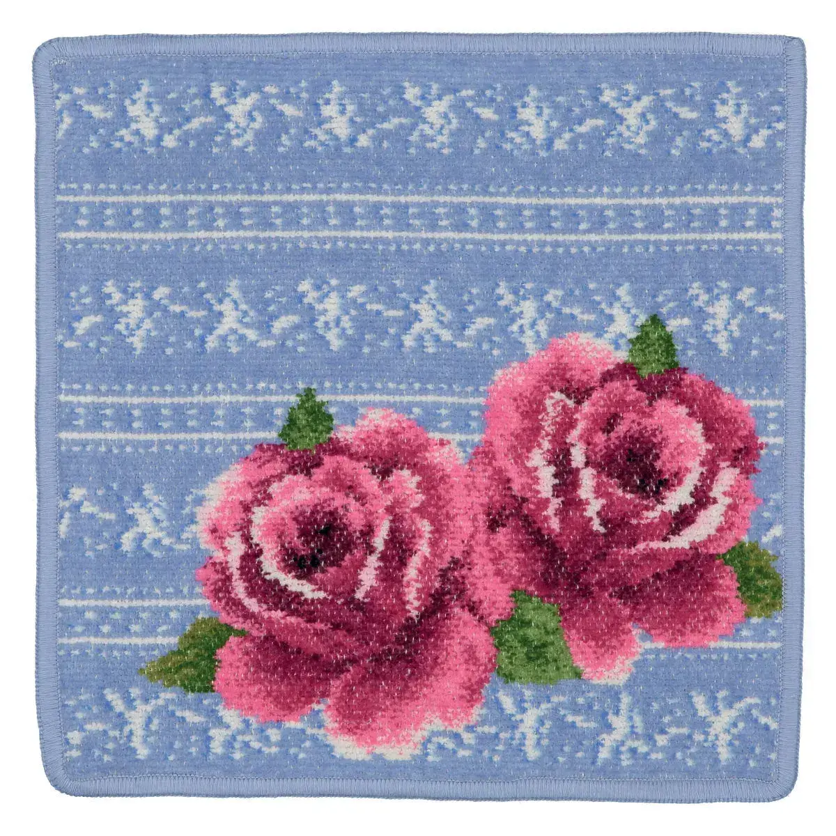 【feiler】少女玫瑰方巾(25x25)/藍