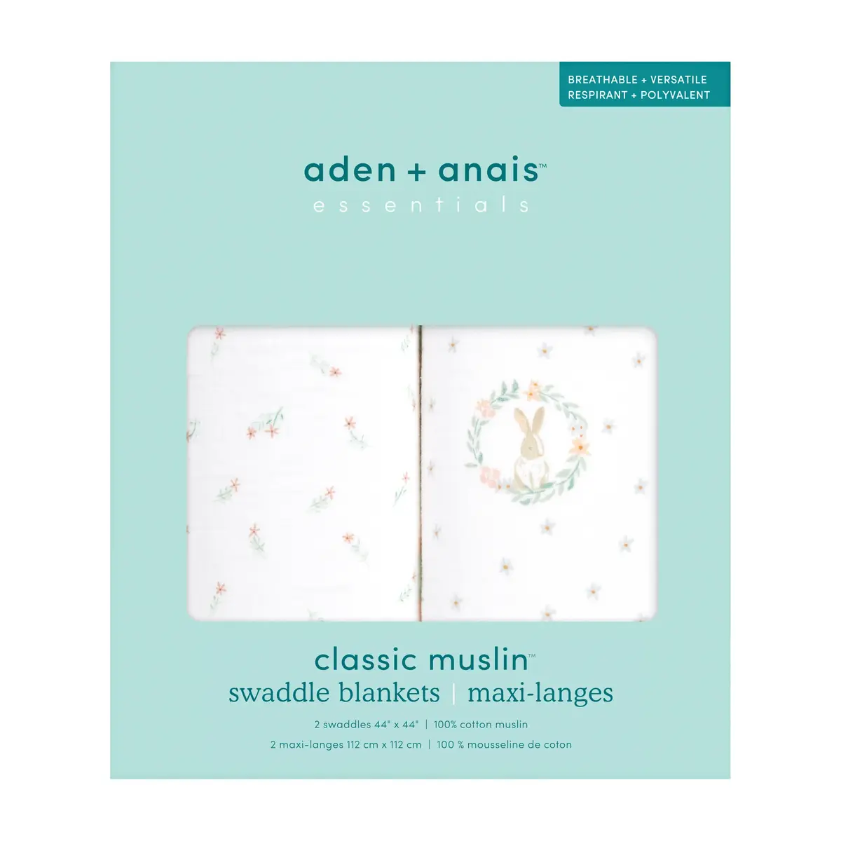【Aden & Anais】經典多功能包巾2入/溫兔知心