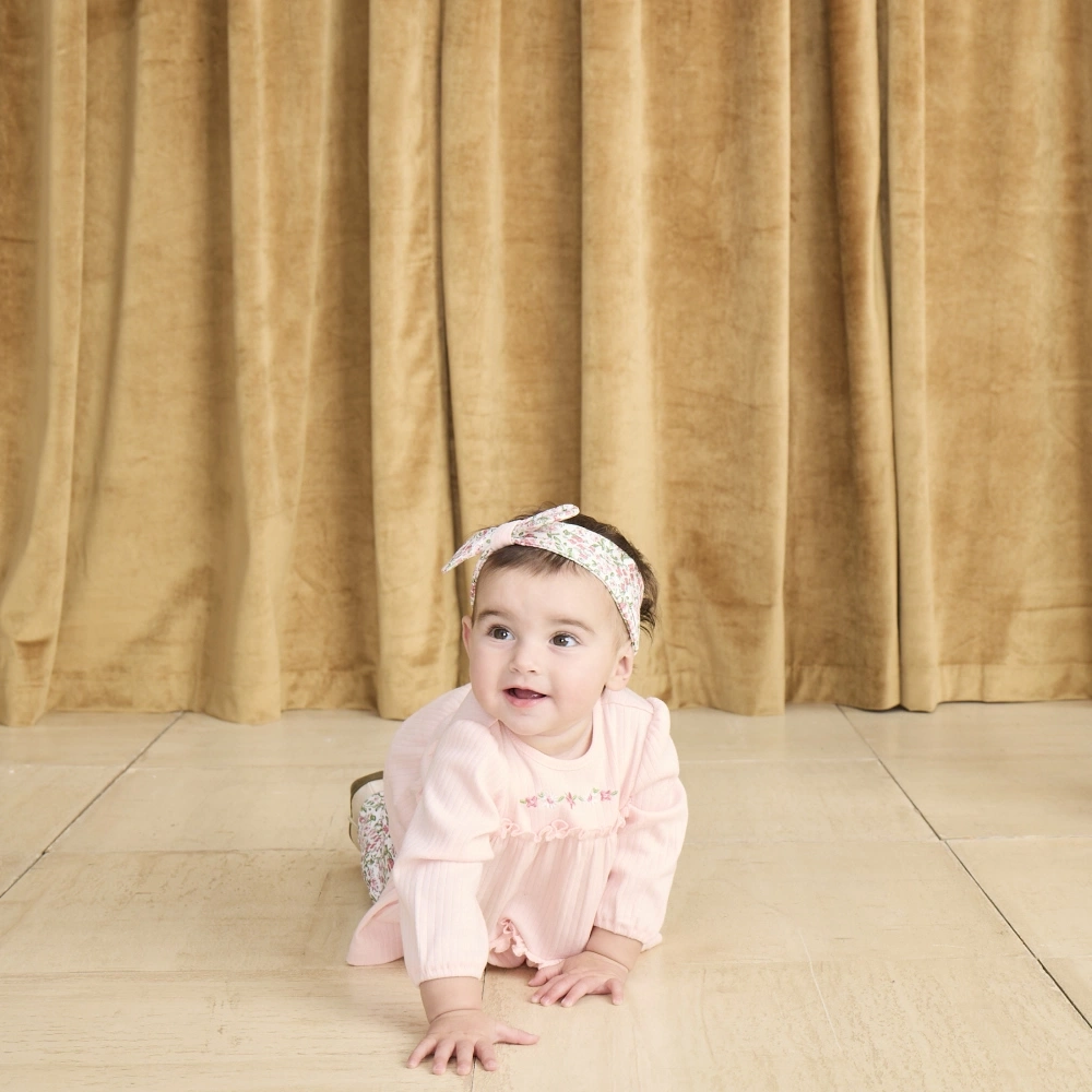 【Little Me】甜美碎花上衣/長褲/髮帶