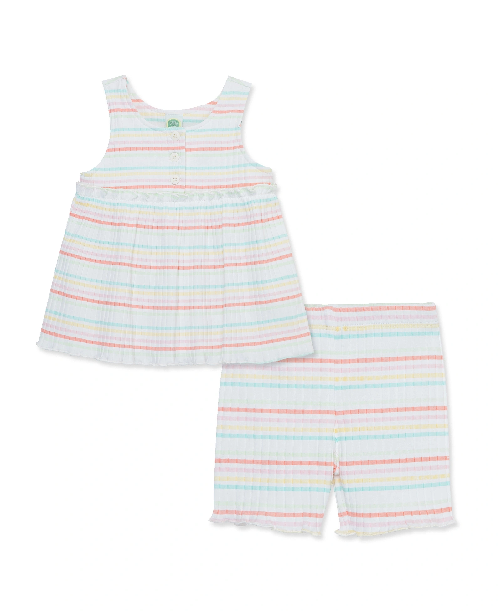 【Little Me】彩虹背心上衣/褲子