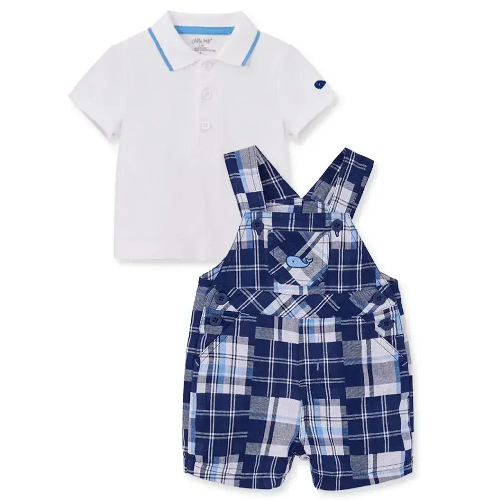 【Little Me】拼布上衣/背帶褲