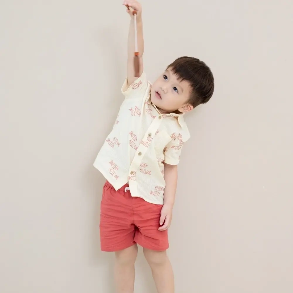 【Little Me】小魚梭織襯衫/褲子