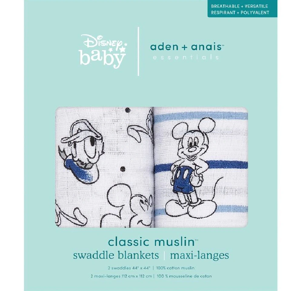 【Aden & Anais】 經典多功能包巾2入/星空米奇N