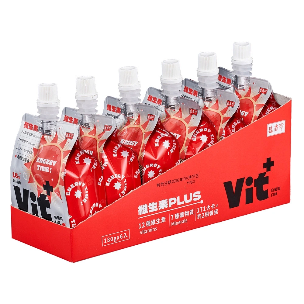 盛香珍】零卡蒟蒻/蒟蒻習慣/Energy Time機能飲/低卡-180gX6包/盒(口栓