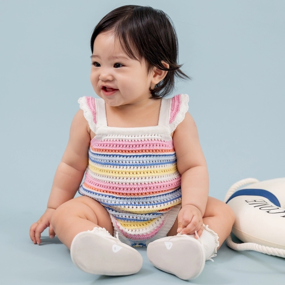 【Little Me】亮麗條紋連身衣