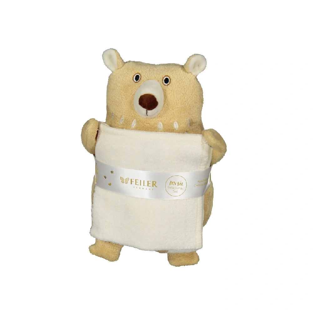 【feiler】阿班小熊布偶巾方巾組