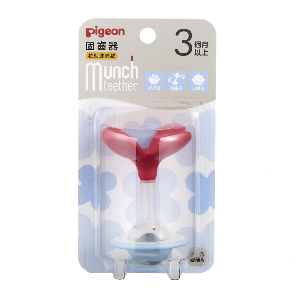 【Pigeon貝親】固齒器/蜜桃小花(花型進階款)