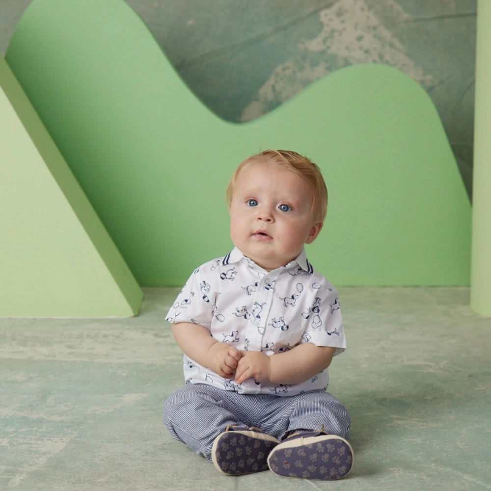 【Little Me】小狗襯衫/長褲