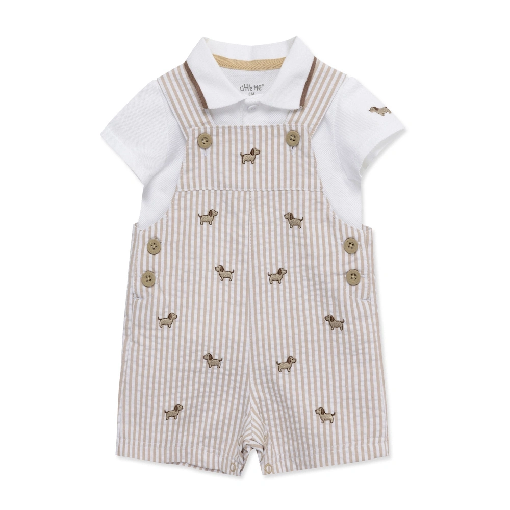 【Little Me】小狗吊帶褲套裝