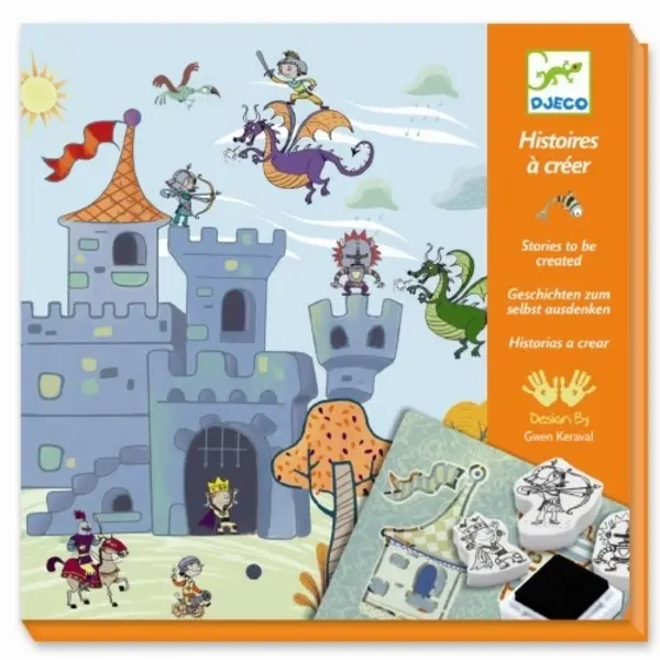 【DJECO智荷】寫真卡/騎士與恐龍