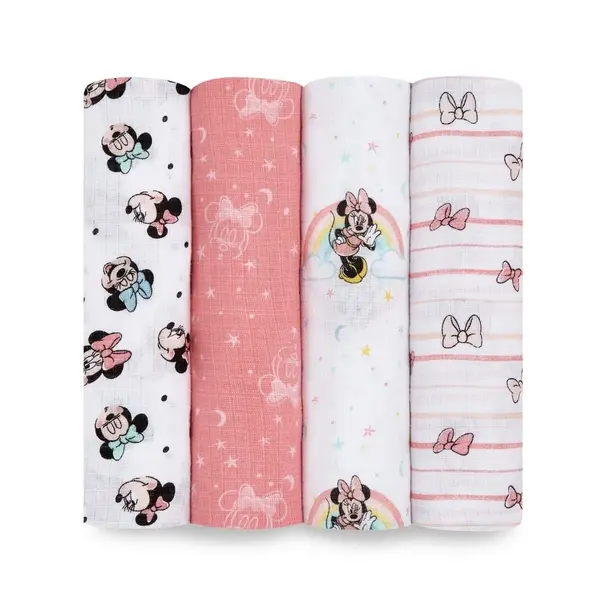 【Aden & Anais】經典多功能包巾4入/彩虹米妮