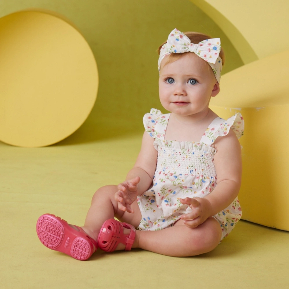 【Little Me】氣質碎花短兔裝/髮帶