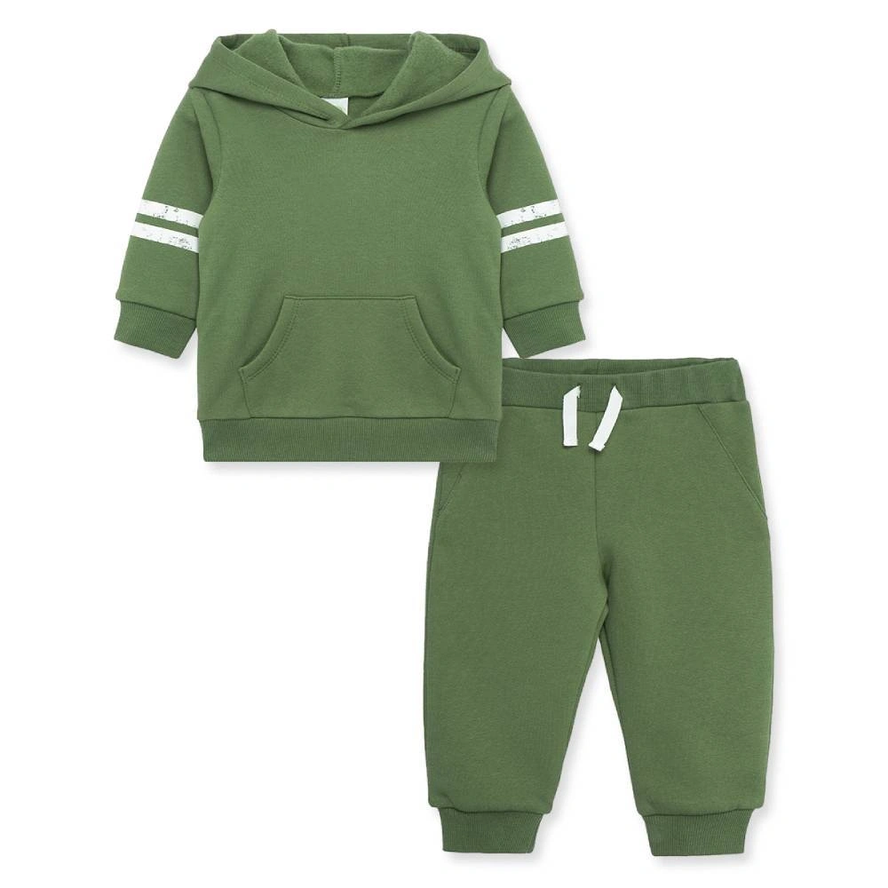 【Little Me】綠色連帽上衣/長褲