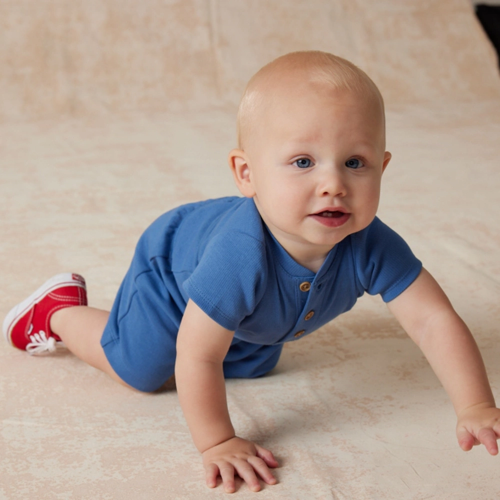 【Little Me】藍色POLO短兔裝