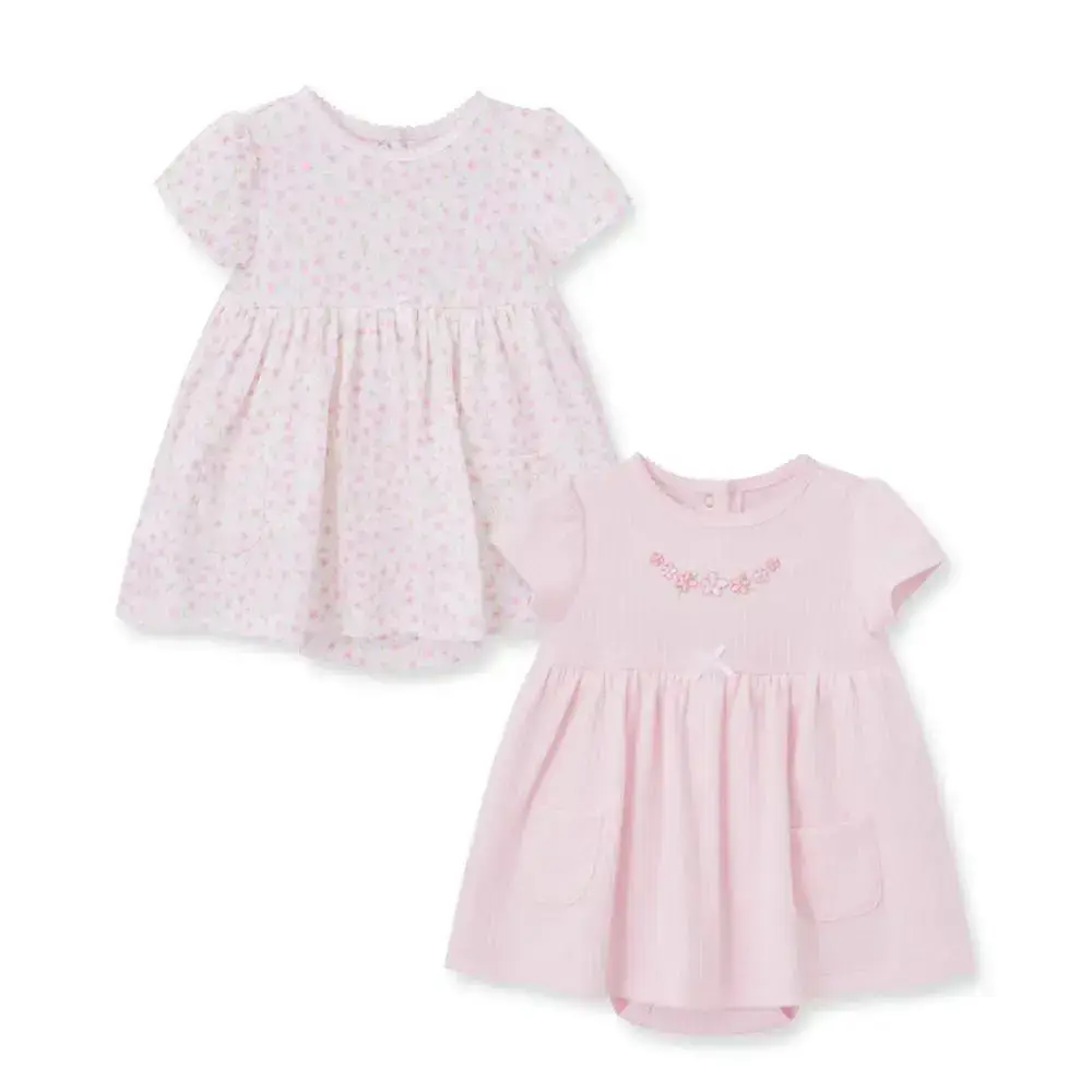 【Little Me】花束連身衣洋裝二件組