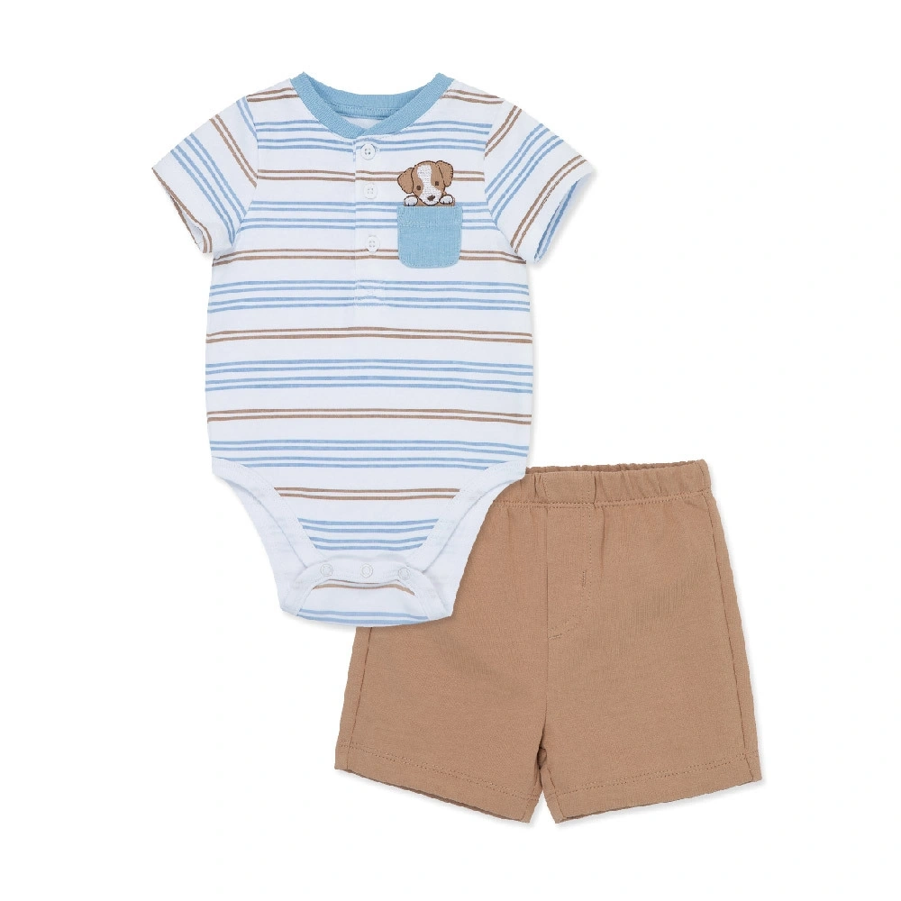 【Little Me】小狗短袖連身衣/褲子