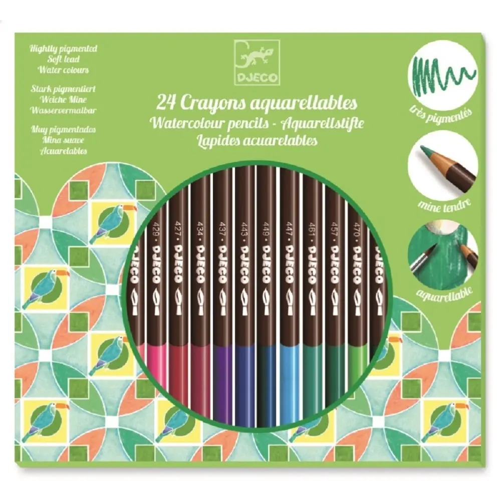 【DJECO智荷】色鉛筆/水性彩色鉛筆24色