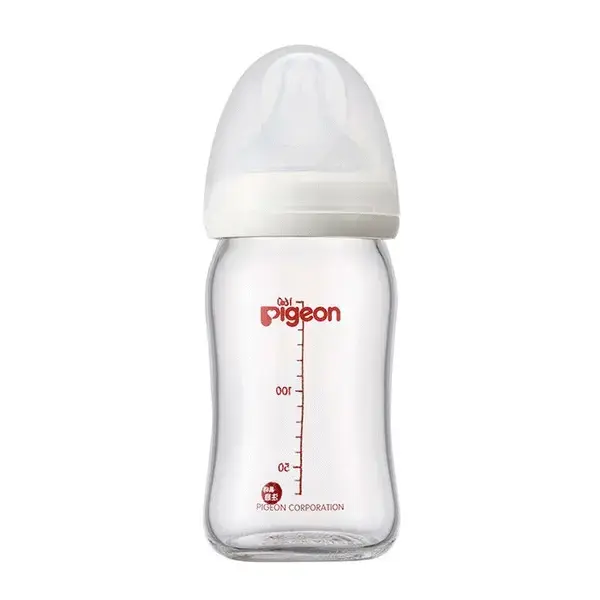 【Pigeon貝親】寬口母乳實感玻璃奶瓶160ml
