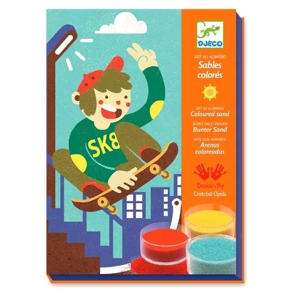 【DJECO智荷】沙畫藝術/滑板男孩